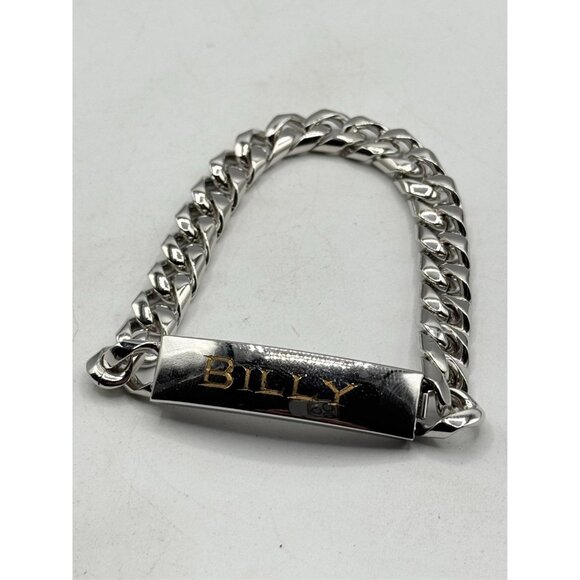 Vintage Speidel silver id name Billy bracelet - Picture 2 of 6